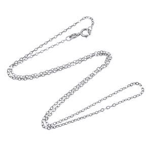 Vintage Sterling Silver 925 0.8mm Cable Chain Necklace 18"